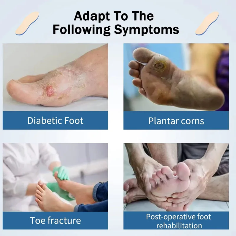 1Pair Foot Ulcer Insole-Diabetic Insole-Off Loading Insole Removable Peg Insoles-for Men and Women Foot Pain Relief 5