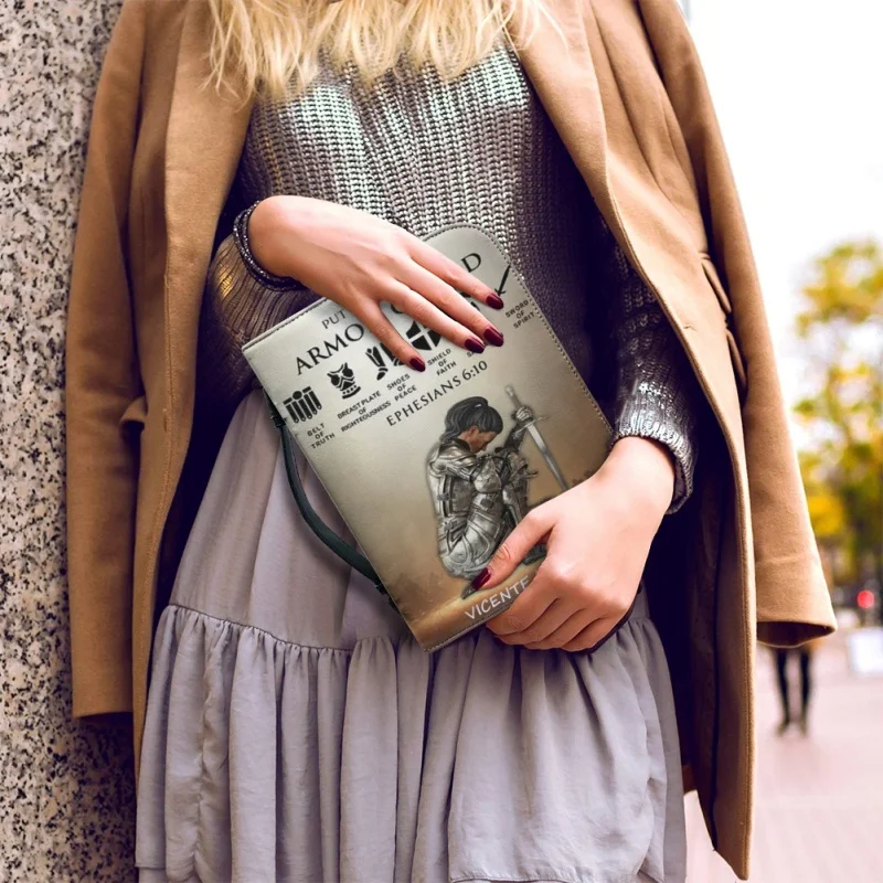 Yikeluo New Fashion Design Bible Cover Case Women Bible Storage Bags Practical Bible Carrying Case Christianity Prayer Gift