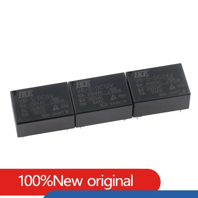 

10PCS Original HKE Relay V6-S-DC5V V6-S-DC12V V6-S-DC24V 16A 4PIN 5V 12V 24V Power relay Replaceable HF7520- 005 012 024-HSTP