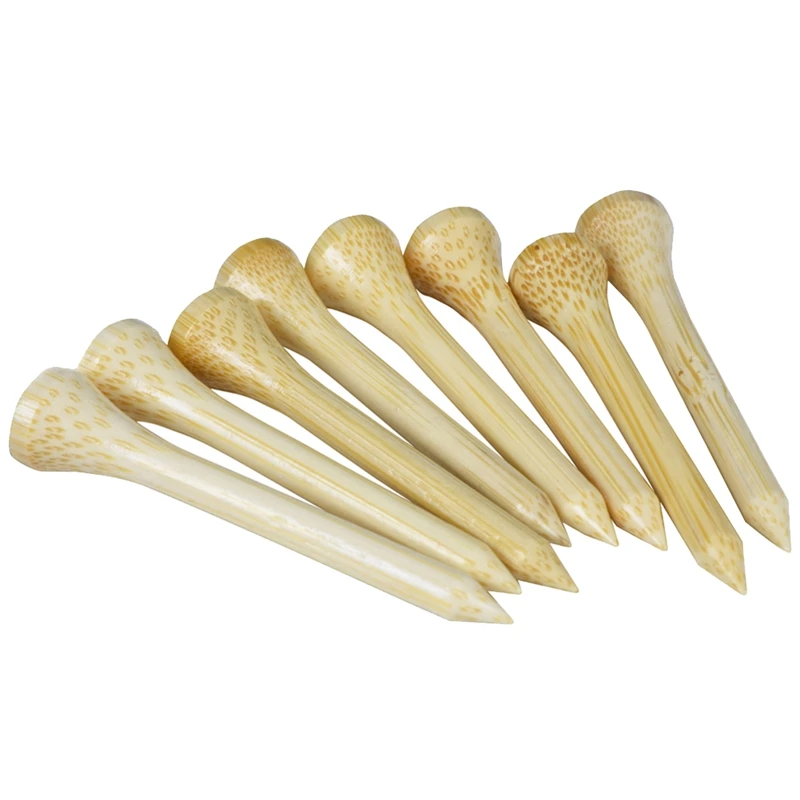 

ELOS-100Pcs Golf Tees Bamboo Tee Golf Balls Holder,Golf Ball Nails Tee Ball Pin Nail Kick