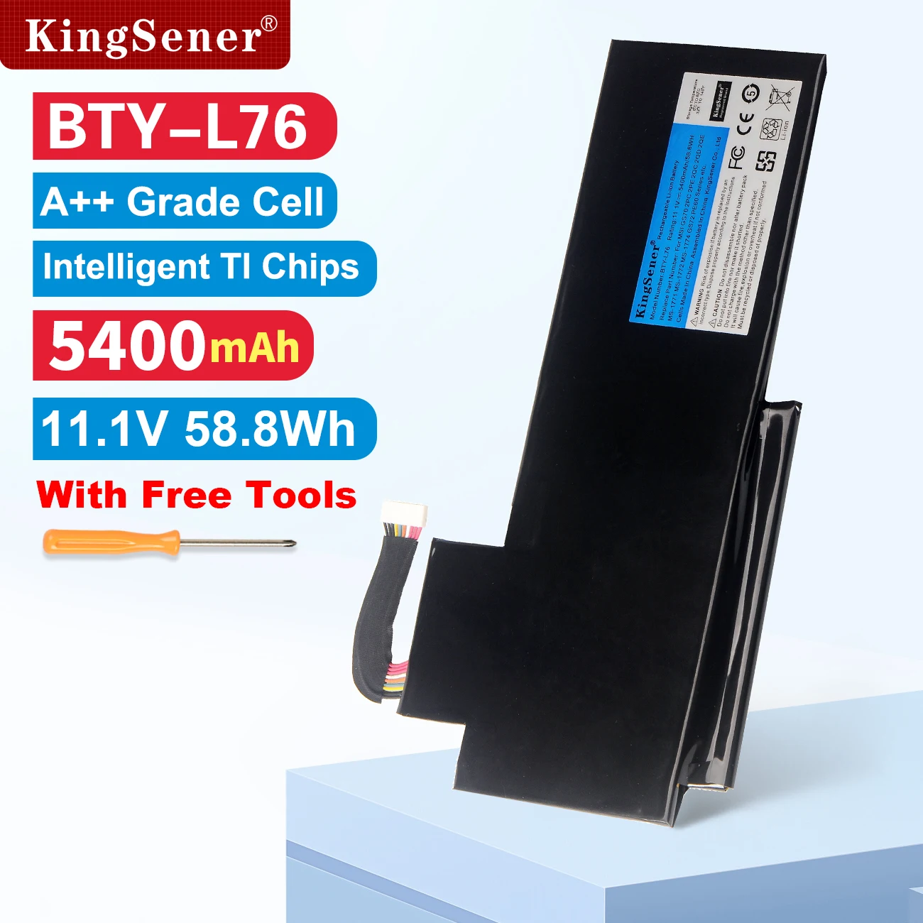 Kingsener Bty-l76 Bateria do Portátil para Msi Gs70 2od 2pc 2pe 2qc 2qd 2qe Gs72 Ms1771 Ms-1772 Ms-1773 Ms-1774 Medion X7613 Md98802