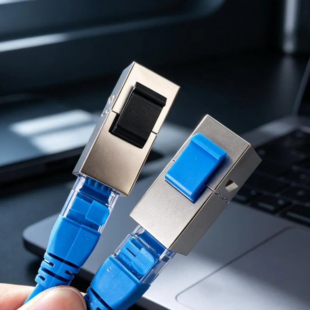 1-5PCS RJ45 키스톤 잭 CAT7 CAT6A 래치가 있는 차폐형 모듈러 커플러 CAT5E 커넥터 이더넷 LAN 네트워크 케이블 어댑터