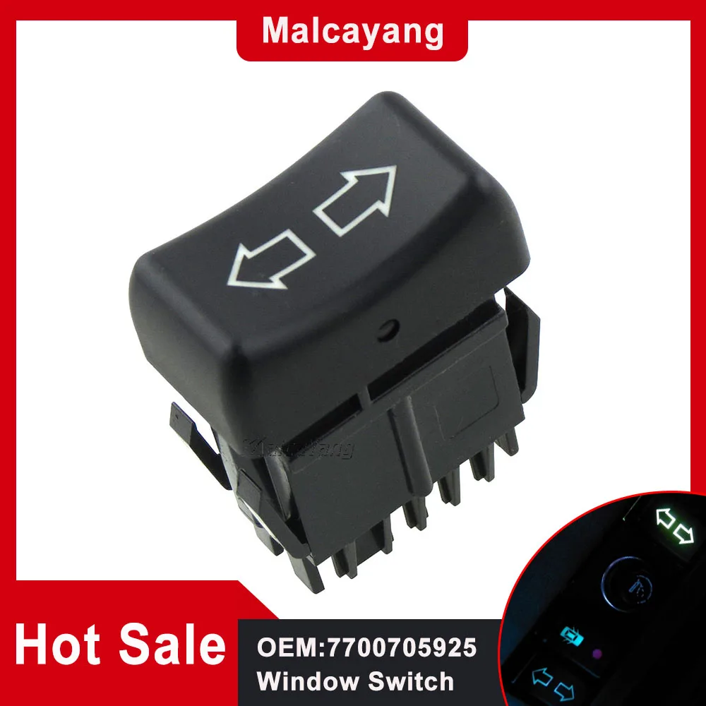 Interruttore Finestrino Lato Passeggero 7700673247 Pulsante Alzacristallo 7700705925 7701349408 Per Renault 14 18 30 9 Super 5