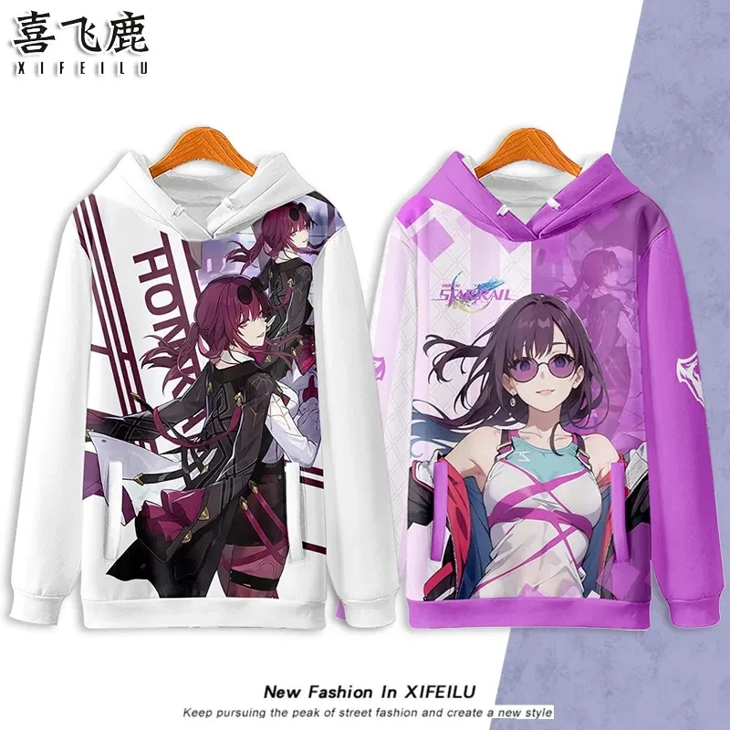 

Anime Honkai: Star Rail Kafka Hooded Hoodie Sweatshirt Coat Loose Costume Cosplay Men Women Student Pullover Tops