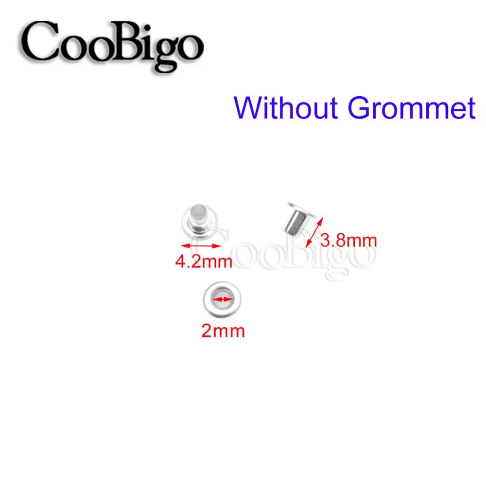 Premium Metal Eyelet Grommet Ring Kit for Sewing & Crafting (100 Sets, Silver)