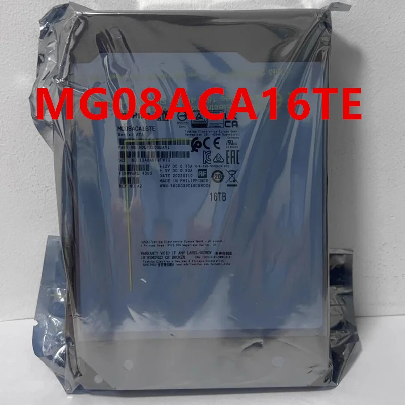 도시바용 오리지널 HDD, MG08ACA16TE 용, 16TB, 3.5 인치 SATA, 256MB, 7200RPM, 신제품