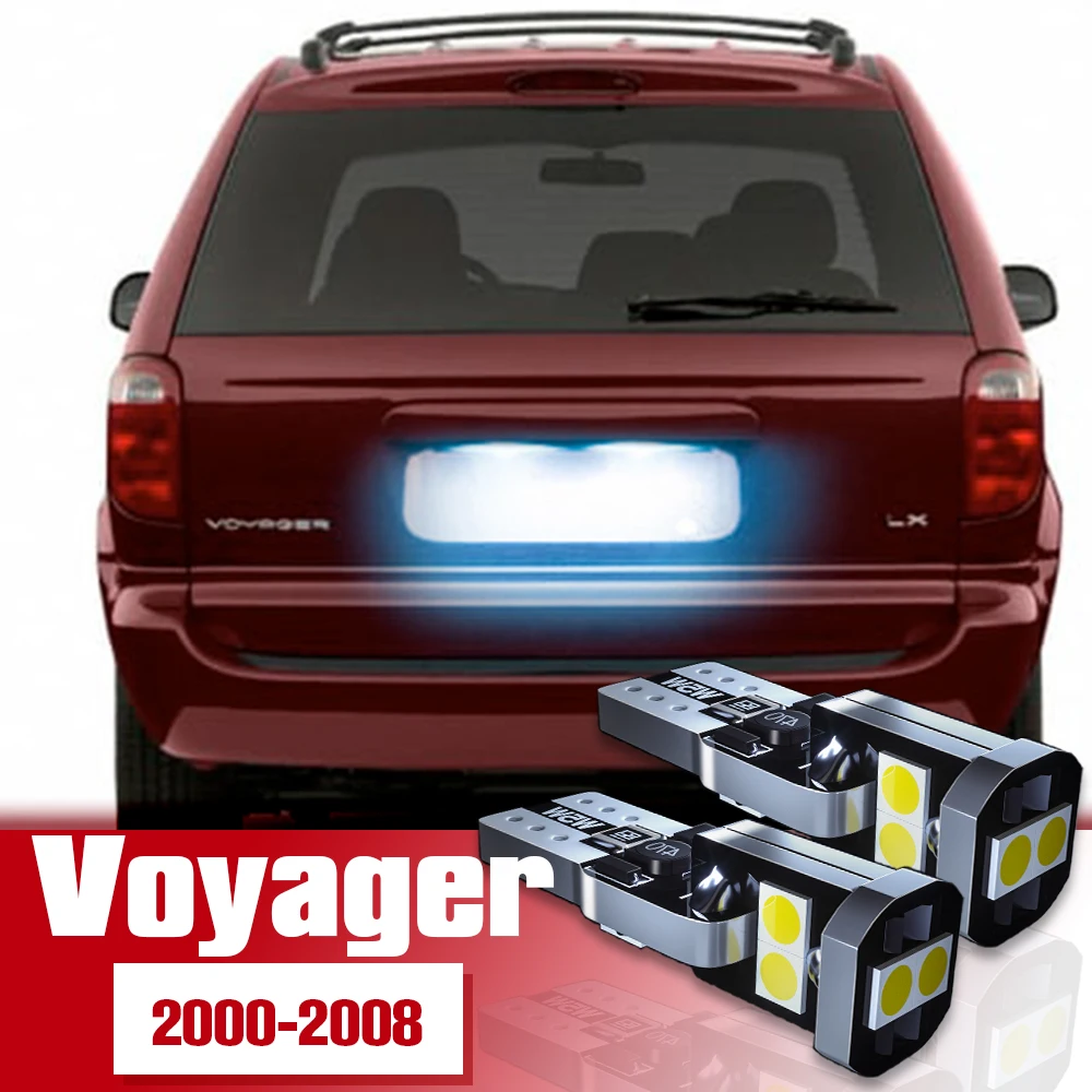 

License Plate Light Accessories 2pcs LED Bulb Lamp For Chrysler Voyager 2000 2001 2002 2003 2004 2005 2006 2007 2008