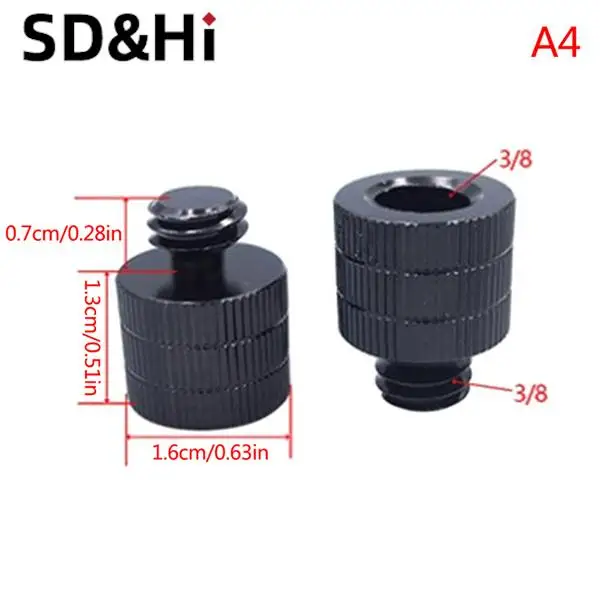 1pc 1/4 To M4 M5 M6 M8 M10 Conversion Screw 3/8" Male To Female Thread Screw Mount Converter Adapter Standard