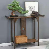 Table console d'entrée de style chinois, table d'appoint, entrée avec tiroir, étagère de rangement, meubles en bois 3