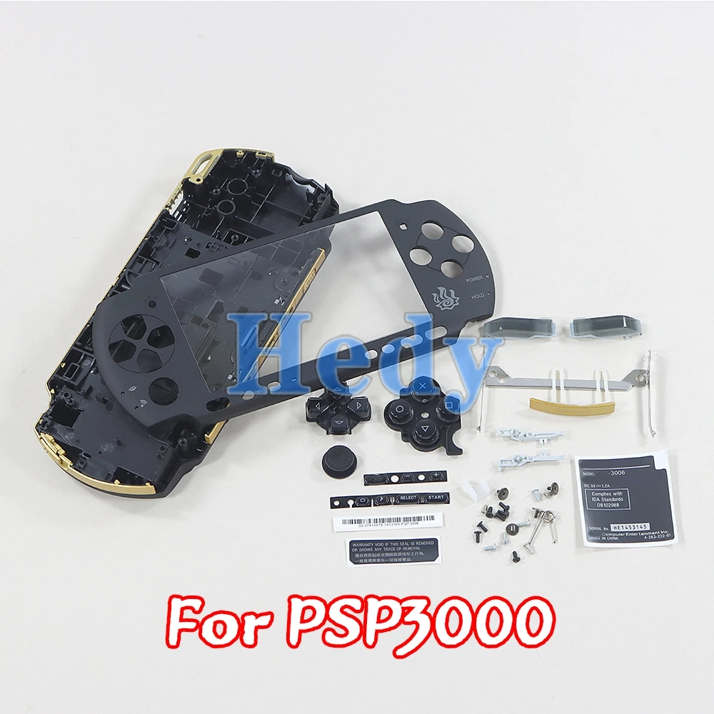 

10sets Replacement Full Housing Case For PSP 3000 PSP3000 Complete Shell Button Sticker Screw