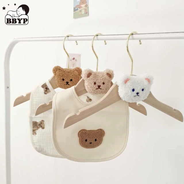 Non-slip Adjustable Storage Hangers Cute Bear Kids Clothes Hangers Portable  Display Hangers Closet Children Baby Coats Rack