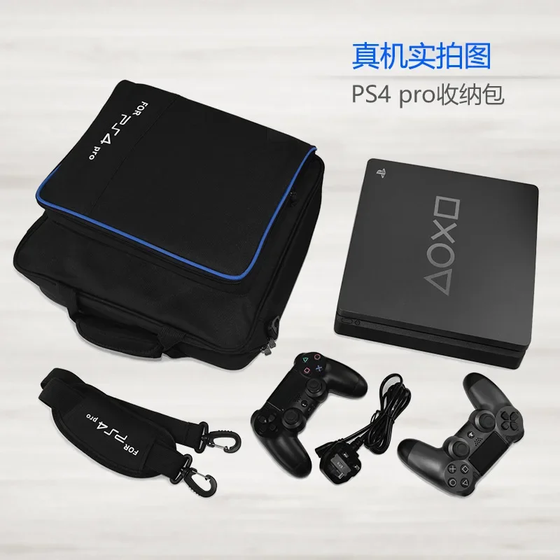 PS4 게임 콘솔 용 메신저 백 PS4 Pro/Slim 여행용 수납 가방 액세서리 및 컨트롤러 핸드백 캔버스 케이스 용 숄더 백