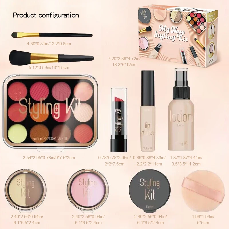 Pretend Makeup Kit for Girls Kids Pretend Play Makeup Set Toy Set for Toddler Little Girls Age 3+