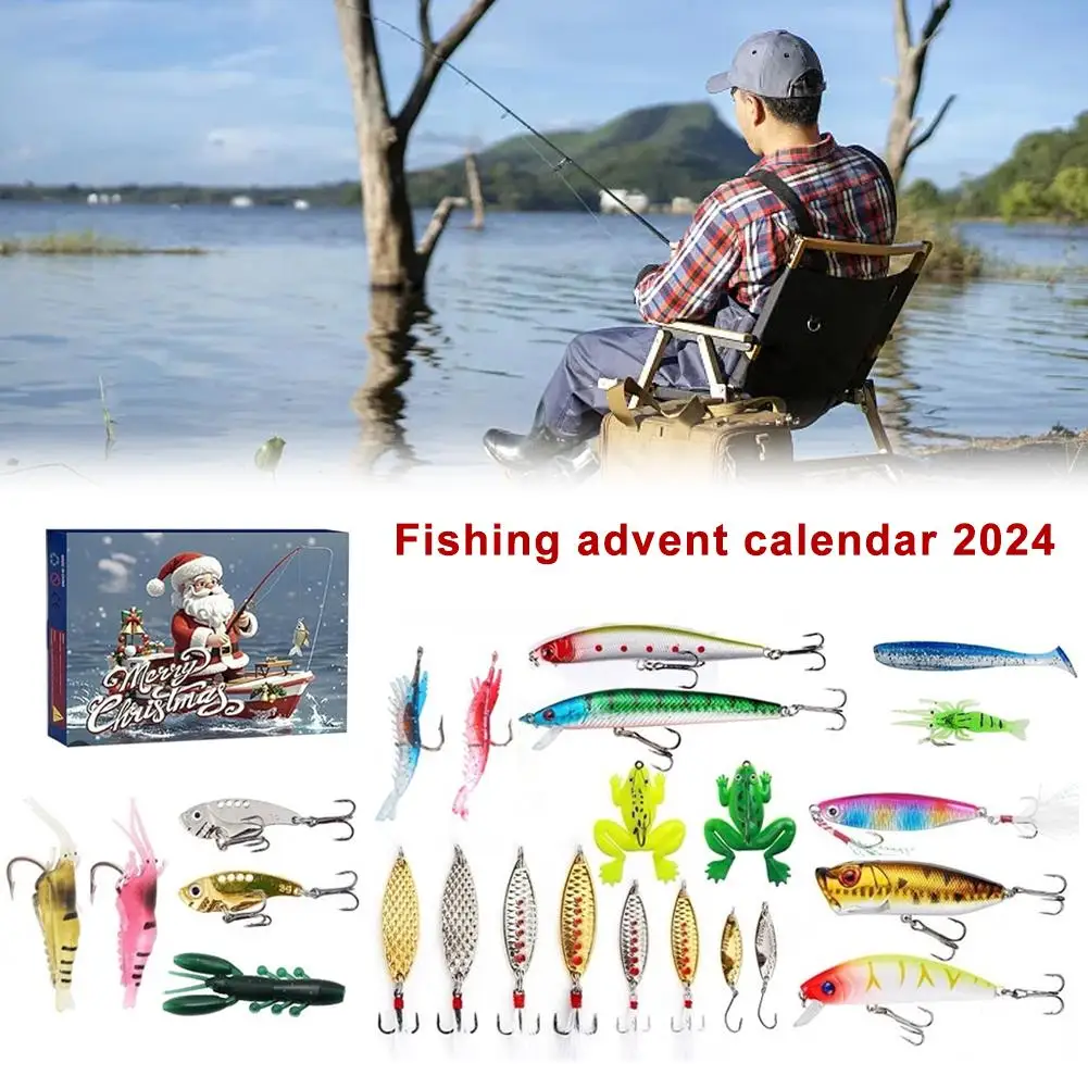 Fishing Tackle Advent Calendar 24 day Christmas Advent Calendar Fishing Tackle Box Creative Christmas Gifts Countdown