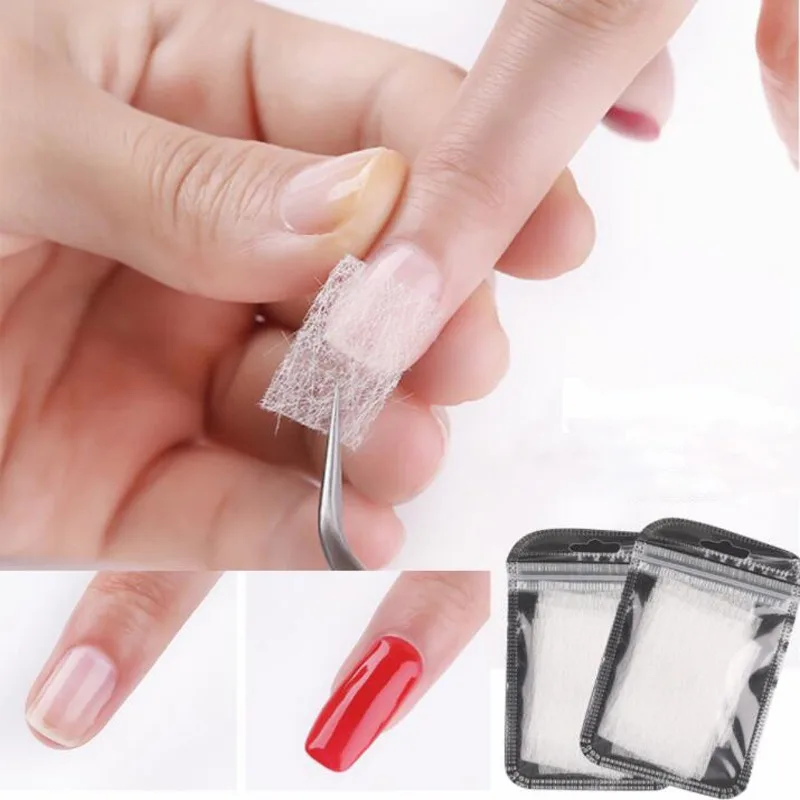 Nail Extension Silk Fiberglass Non-woven Silks Form Wrap Manicure Build UV Gel French Acrylic Glass Fiber Paper