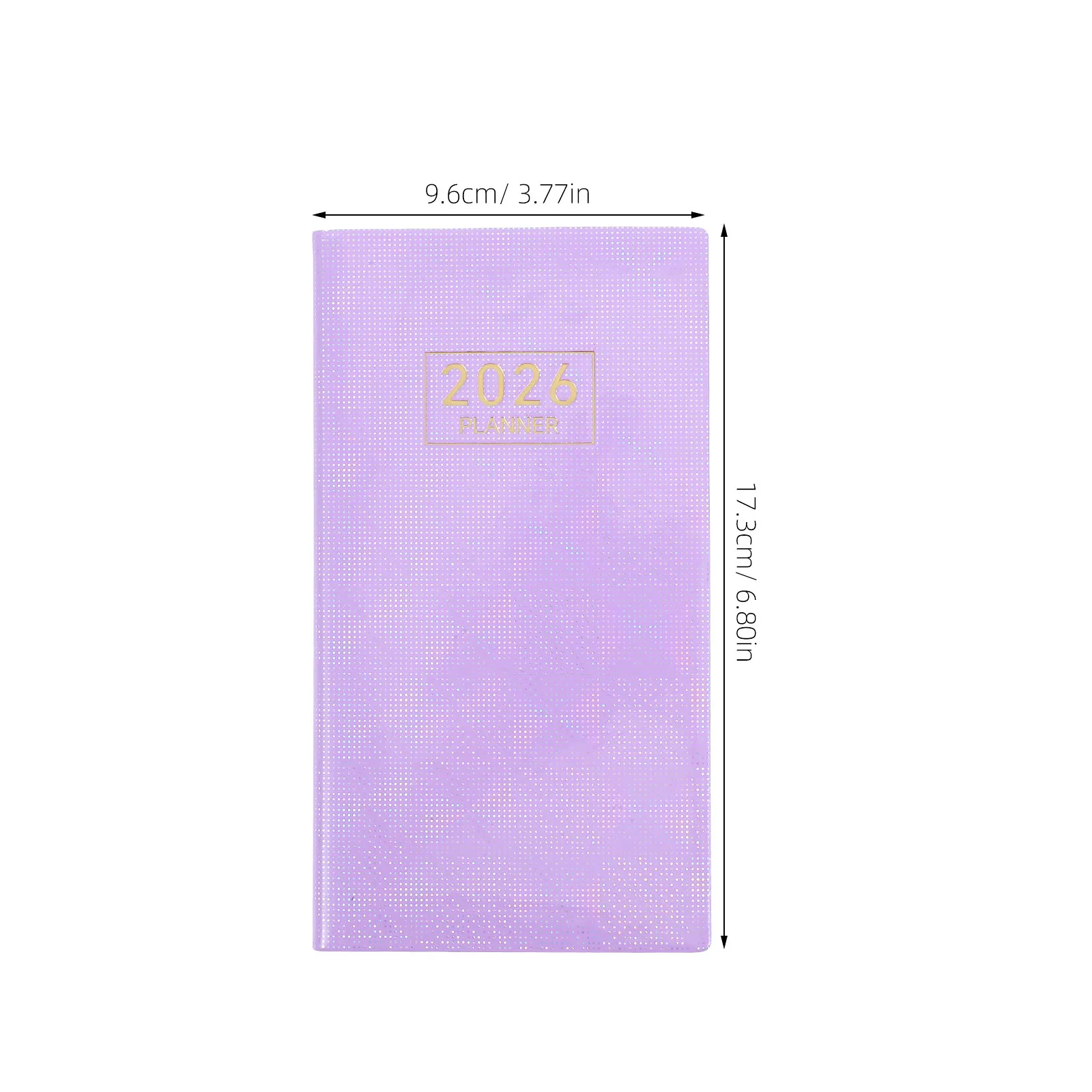 2026 A6 데일리 플래너 컴팩트 포켓 사이즈 튼튼한 인조 PU 커버 펼침식 바인딩 두꺼운 종이 번짐 없음 크리스마스 새해 선물로 이상적