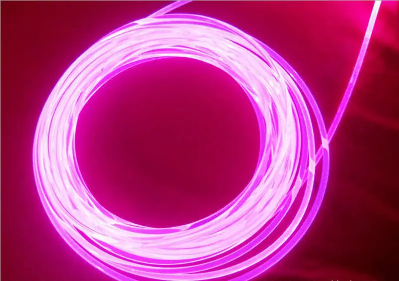 1M 1.0~6.0mm Diameter PMMA Optic Fiber Cable Transparent Side Emitting Guiding Light Edge Lighting Side Glow f/Led Light Engine