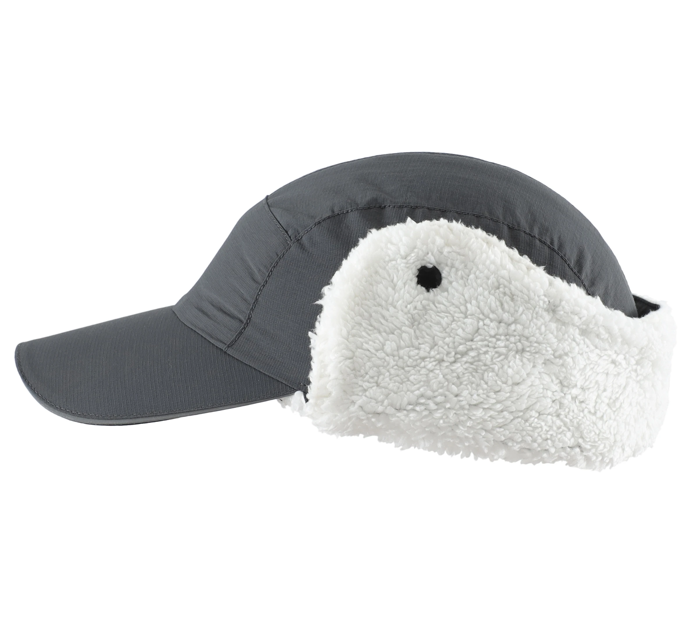 Connectyle Winter-Ohrenklappenmütze für Herren und Damen, mit Sherpa gefütterte Baseballkappe, wasserabweisend, reflektierend, verstellbar, warm, Sportmütze – Detail 18