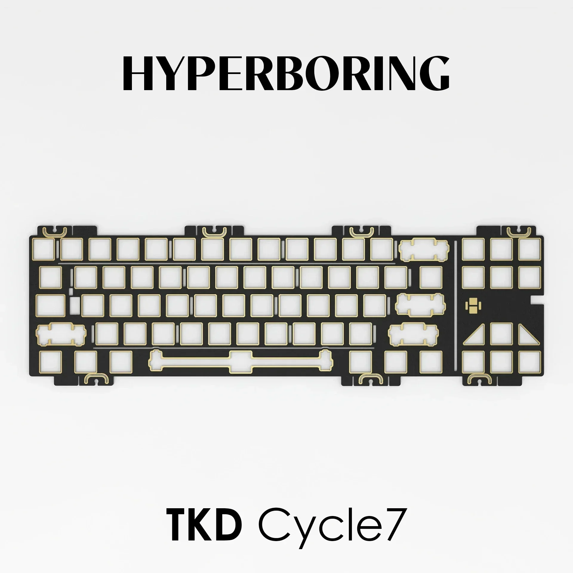 Placa de Teclado de Alumínio Tkd Cycle7 Montada em Pcb e Montada em Placa pp pc Fr4 Cycle70 - Imagem 5