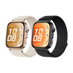 Breathable Nylon Sport Strap for HUAWEI WATCH FIT Series (Starlight - Black)