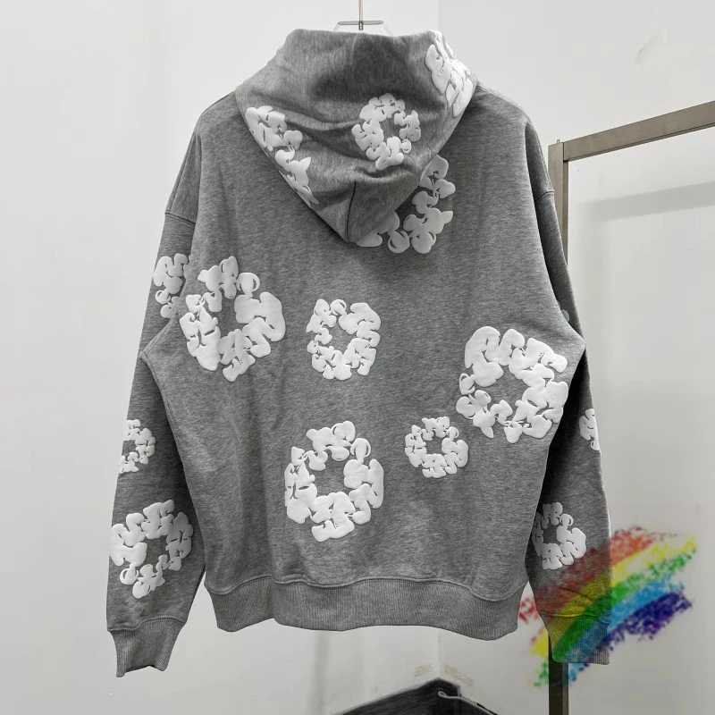 

New Kapok Puff Print Denim Tears Hoodie For Men Women Oversize 2023fw Pullover