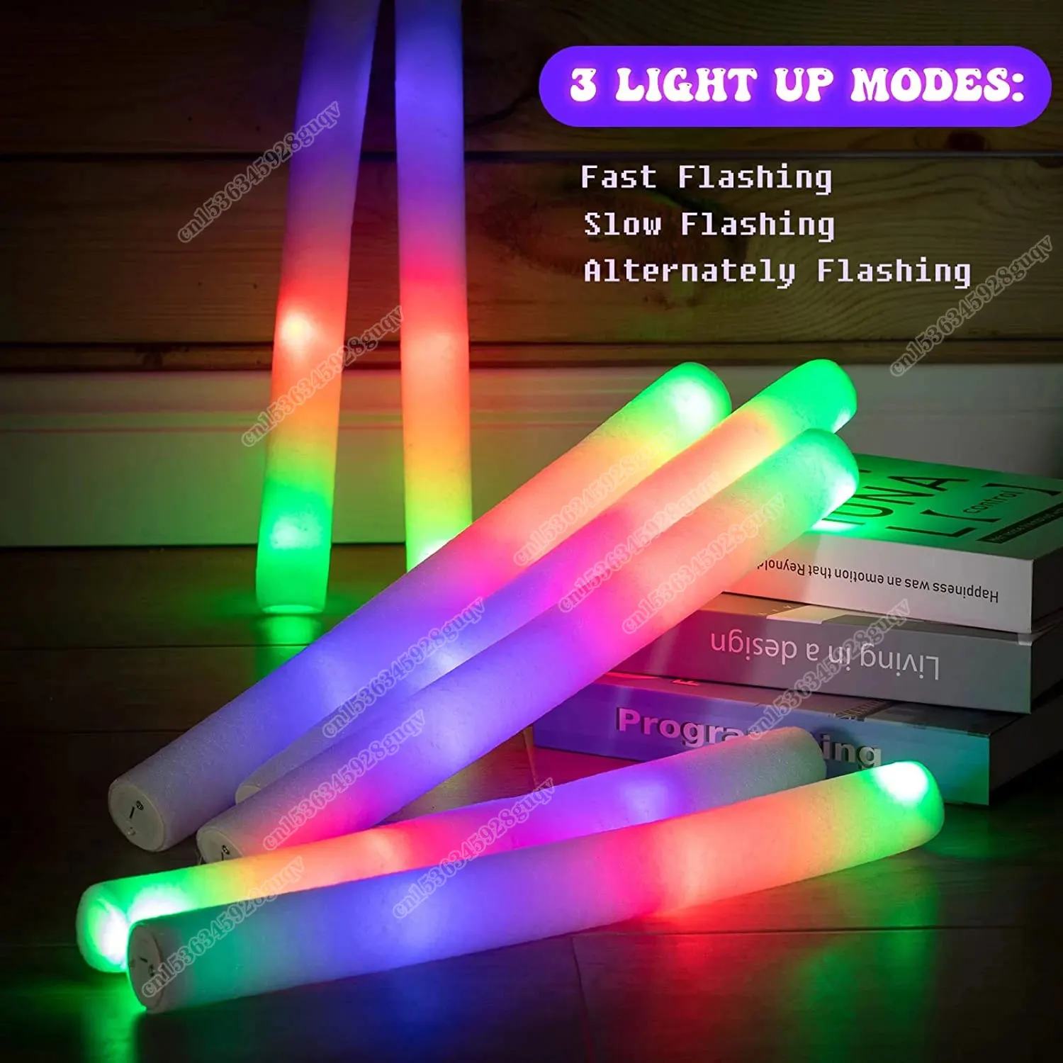 LED Foam Sticks Flashing Glow Sticks Party Supplies Light Up