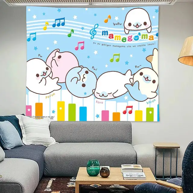 Tapisserie de dessin animé M-Mamégoma, dessin animé Kawaii, décoration de chambre à coucher, dortoir, tissu de fond, vacances, maison, fête, salon, Club 6