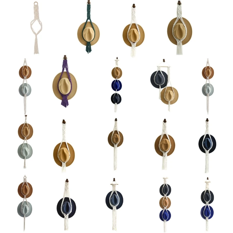 

831B Многослойная хлопковая шляпа-органайзер, настенная подвеска для бейсболок Fedora