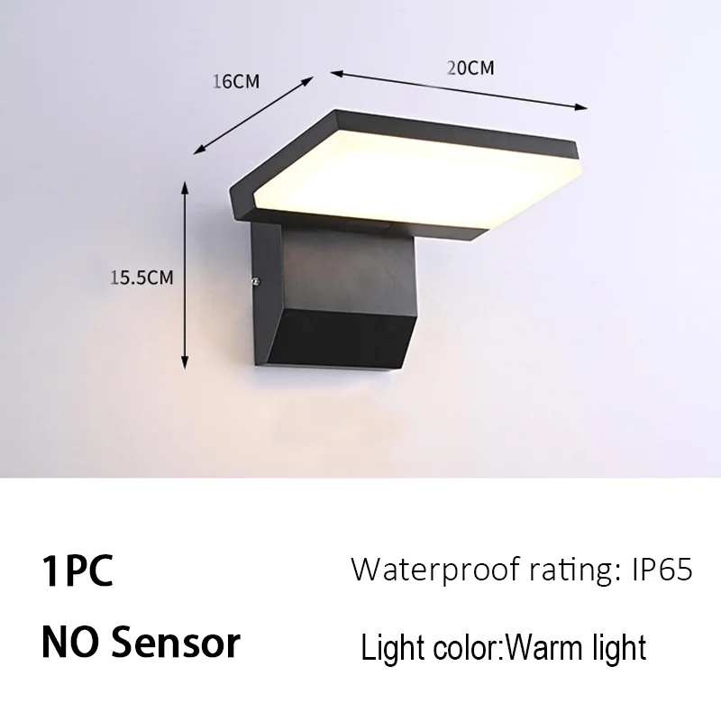 Modern Outdoor Wall Lamp LED waterproof IP65 Sensor Wall lights Garden Courtyard Balcony Corridor Porch Bedroom Indoor Lamps