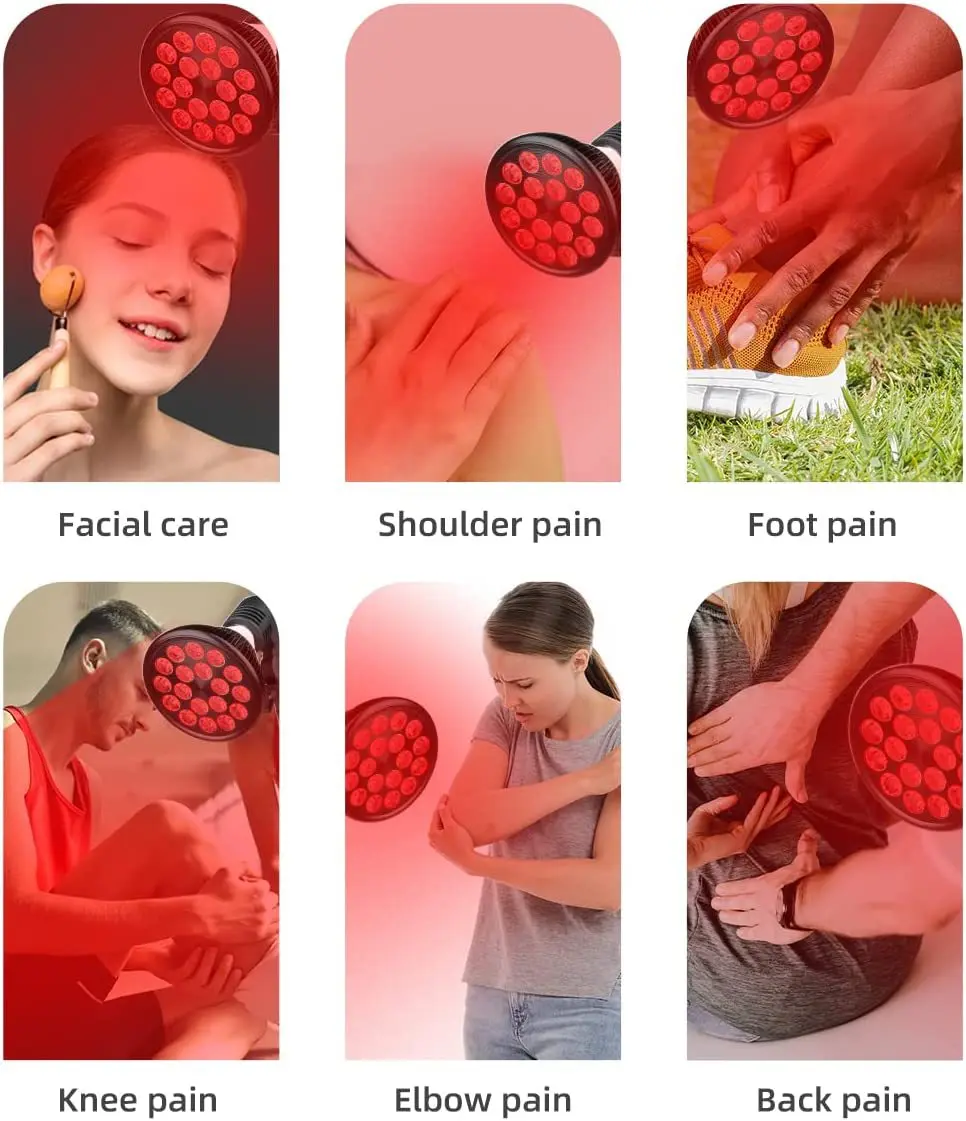 Par38 Red Light Therapy with Holder ,Tripod Bracket, Led Near Infrared Therapy Lamp For Skin Care ,Pain Relief , 660nm, 850nm