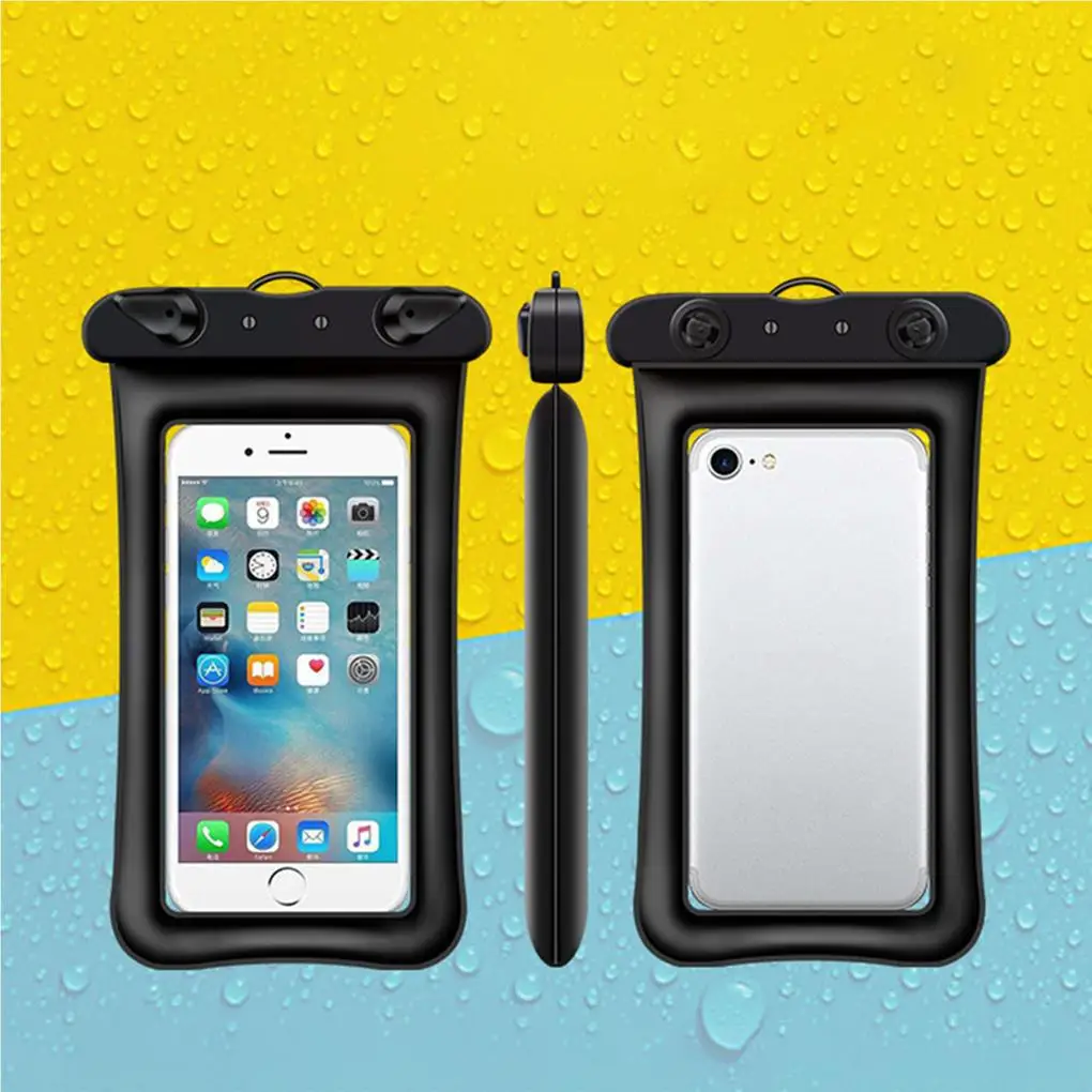 

Waterproof Pouch Inflatable Phone Bag Beach Phone Protector Phone Holder For Swimming Skiing