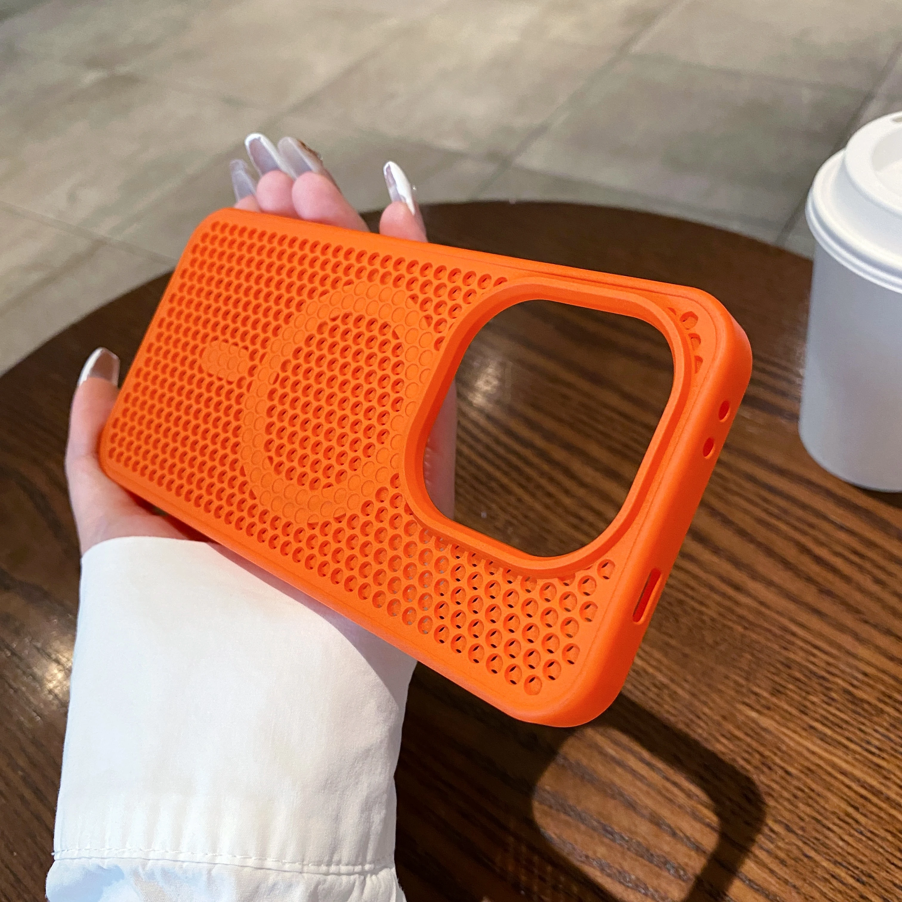 Magsafe Honeycomb Breathable Silicone Bumper Case - Simple Matte Solid Color Cover