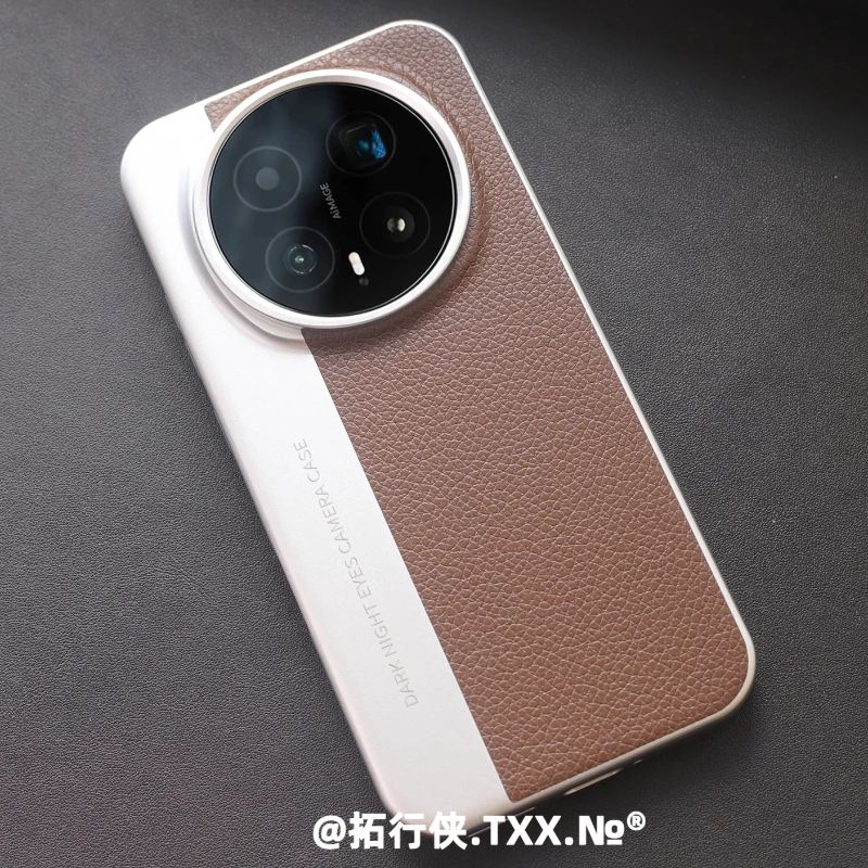 Leather Shockproof Case with Metal Lens Protection - Anti-Fall, Business Luxury