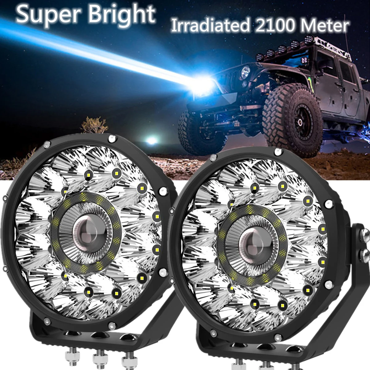 Hot579Inch4X4OffRoadLEDWorkDrivingLightingBarSpotlightLED