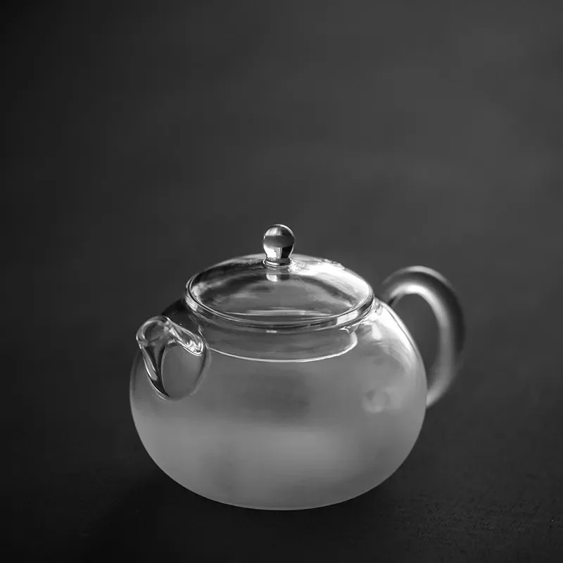 Japoński minimalistyczny żaroodporny chmura i mgła lukier mały kwiat szklany czajniczek z filtrem Kung Fu herbata Kung Fu doniczka