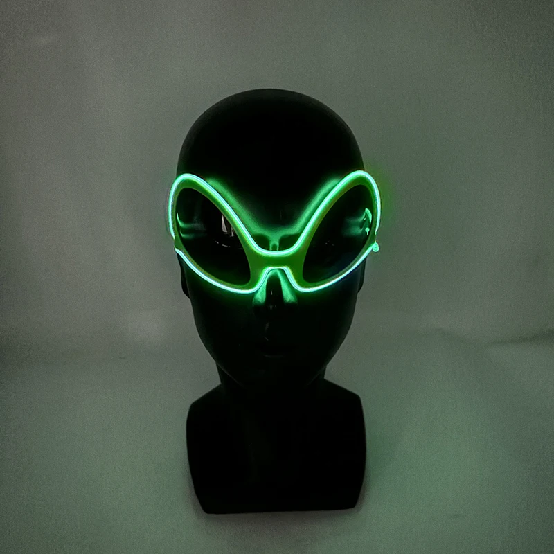 Halloween Funny Sunglasses Boys Girls Personalized Eyewear Alien Style Party Glasses Luminous Neon Light Flashing For Halloween glow sunglasses,glow glasses