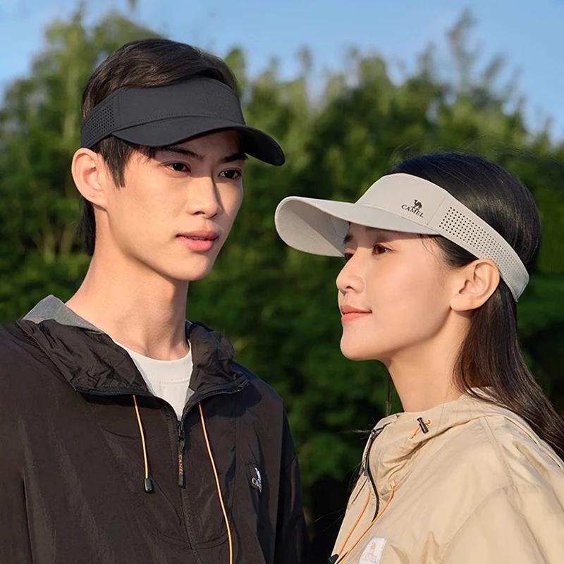 GOLDEN CAMEL Golf Caps Outdoor Sun Protection Hat Sports Empty Top Hat Women Running Sports Sunshade Cap Anti-UV Men Golf