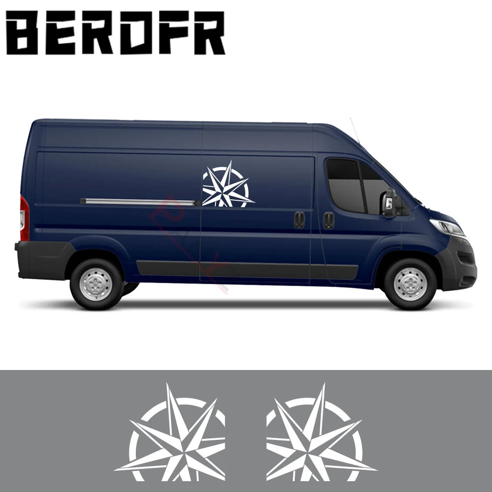 

Автомобильные наклейки графика фургона компаса для Peugeot Boxer Fiat Ducato Citroen Jumper аксессуары для тюнинга автодома виниловые наклейки