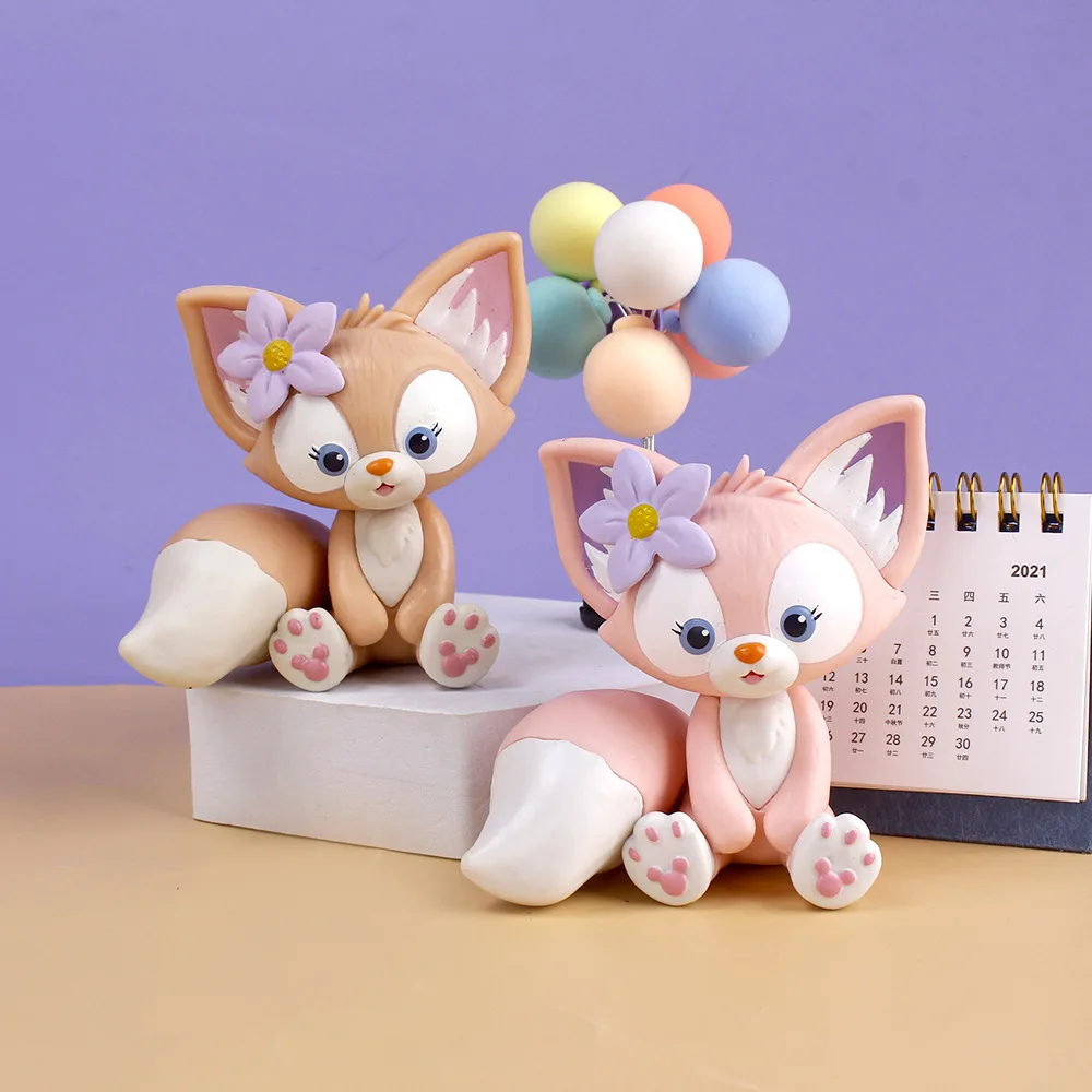 

Фигурка из мультфильма Disney LinaBell, модель, милая маленькая лисица, украшение для торта, настольное аниме мультяшное украшение, Коллекционные детские игрушки, праздничные подарки