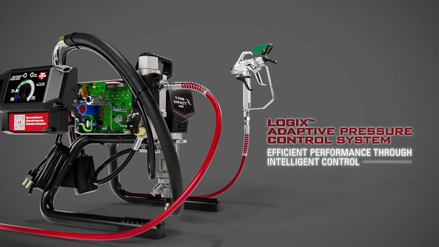 Titan Impact X 440 Electric Airless Paint Sprayer, 3300 PSI, Adaptive Pressure Control, Skid