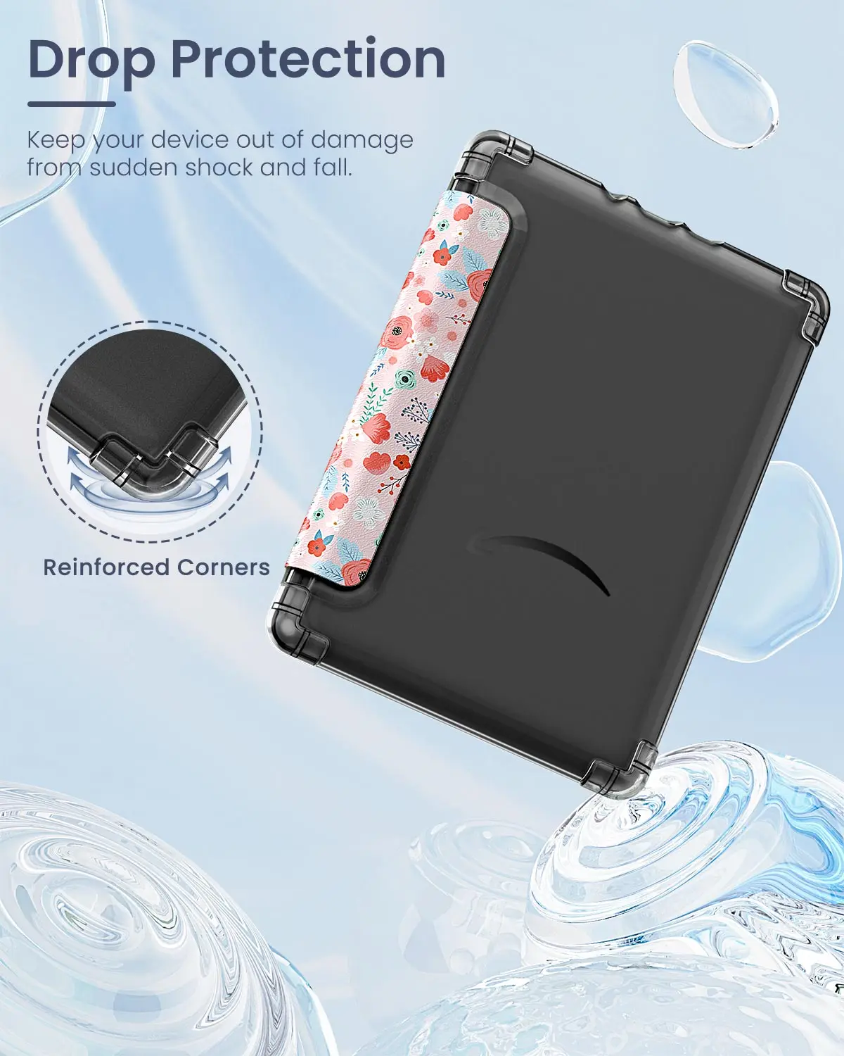 Ultra Clear Flexible Transparent TPU Back Cover with Auto Wake Sleep Feature