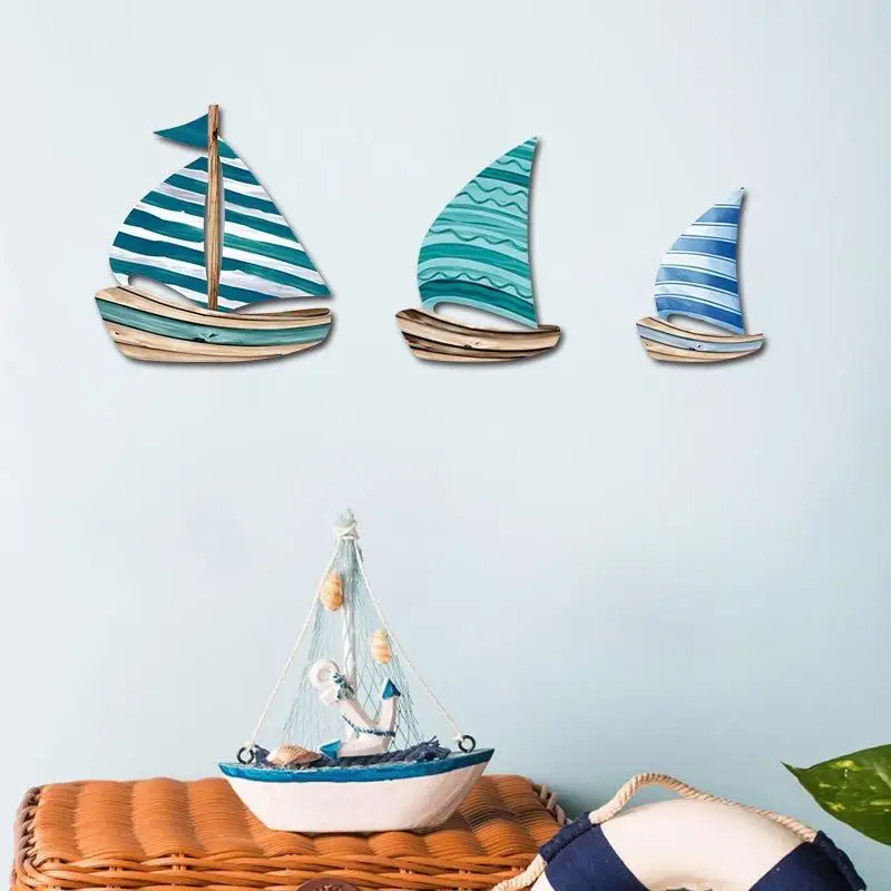 Nautical Wooden Fish Wall Art - Beach-Themed Marine Sculpture