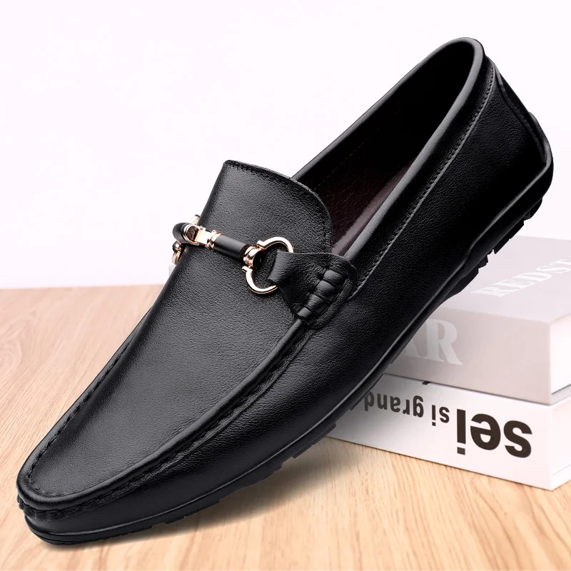 

Italian High Quality Men Loafers Casual Shoes Luxury Brand Shoes for Men Leather Moccasins British Style Slip on Driving Shoes