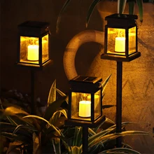 

Solar Lamp Outdoor Palace Lantern Lawn Camping Decoration Landscape Courtyard Garden LED Atmosphere Candle Light Christmas Lamp