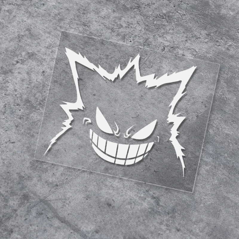 1PCS JDM Anime Cute Ghost Motocross Fuel Tank Stickers DIY Motorcycle Helmet Body Decoration Off-road Vinyl Decals 16.5x7.5CM