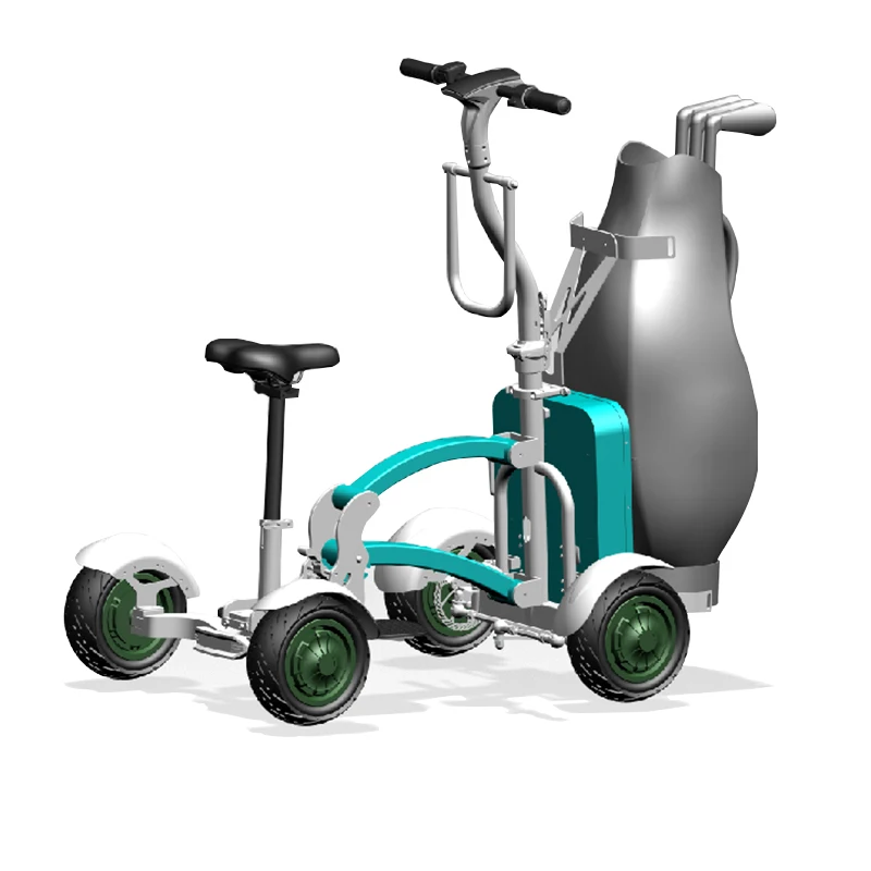 Lega Di Alluminio 48V 20Ah Doppio Motore 10 Pollici Pneumatico 4 Ruote Scooter Elettrico Golf Carrelli Per Golf