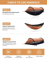 Outdoor Large Hammock with Mosquito Net 2 Person Lightweight Hammocks for Backpacking Backyard Hiking Camping 6
