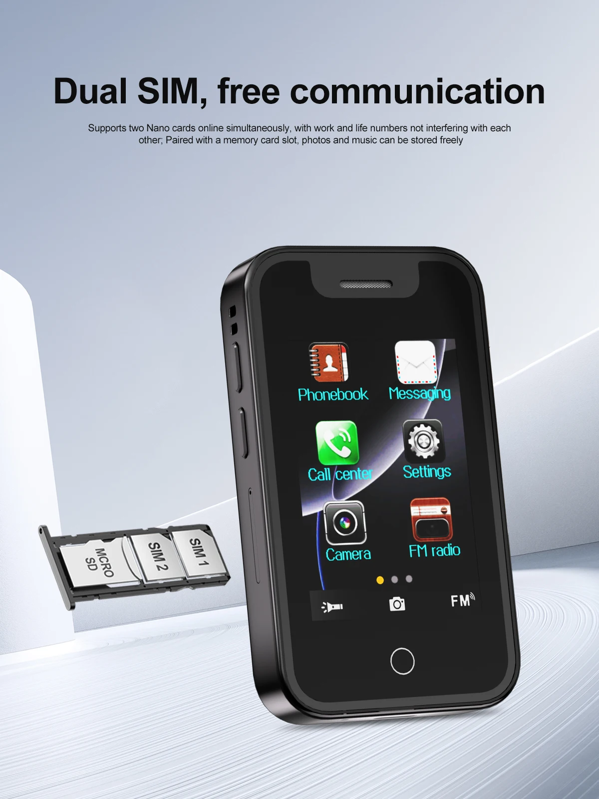 SERVO BM16 PRO Mini Touch Screen Mobile Phone 2G GSM Magic Voice Bluetooth Dial MP4 player FM Radio 2.4" Small Feature Cellphone