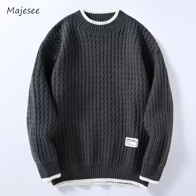 European And American Men's Sweater Fashionable Color Matching