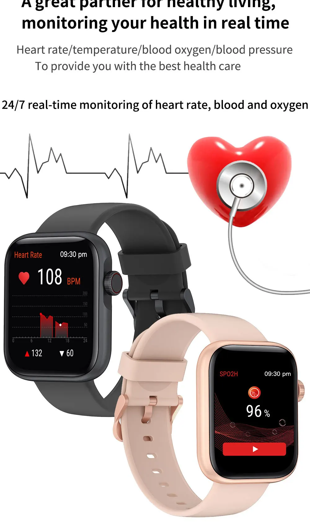 FIOMI L201 Women Smart Watch Bluetooth Call Custom Dial Touch Waterproof newMen Smartwatch For Android IOS Sports Fitness Tracke